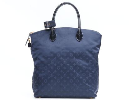 Louis Vuitton LOCKIT Monogram Casual Style Nylon Leather Office Style M93842 