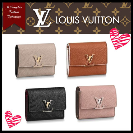 Louis Vuitton Calfskin Blended Fabrics Plain Leather Folding Wallet M68803 M68747 M68587 M68588 