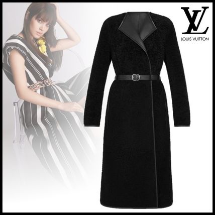 Louis Vuitton 2020 21AW Plain Leather Long Logo Coats 1A827B 