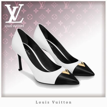 Louis Vuitton V 2020 SS Bi color Plain Leather Party Style Office