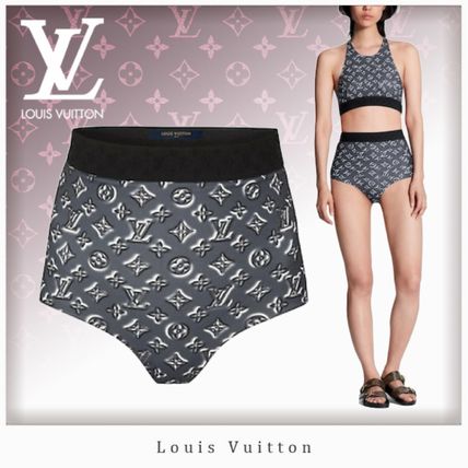 Louis Vuitton MONOGRAM 2020 Cruise Monogram Blended Fabrics Halter Logo Swimwear 1A685U 1A685T 1A685S 