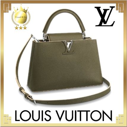 Louis Vuitton CAPUCINES 2020 SS Casual Style Calfskin 2WAY Plain Leather Office Style 