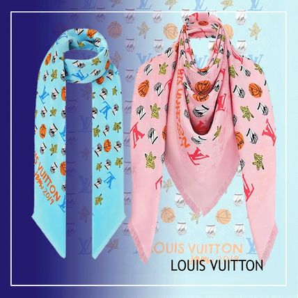Louis Vuitton Flower Patterns Monogram Casual Style Unisex Wool Silk M76053 M76054 