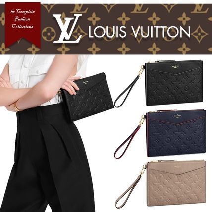 Louis Vuitton 2020 21AW Monogram Plain Leather Office Style Clutches M68707 M68706 M68705 