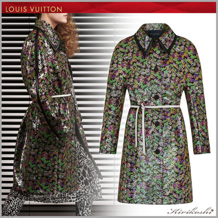 Louis Vuitton 2019 SS Flower Patterns Wool Blended Fabrics Medium Elegant Style 