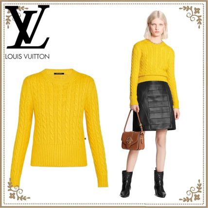 Louis Vuitton Short Casual Style Wool Cashmere Nylon Long Sleeves Plain 1A839M 