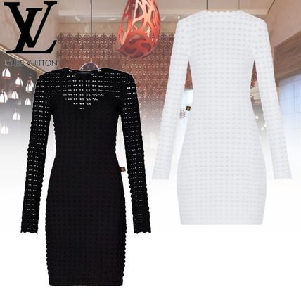 Louis Vuitton 2020 21AW Crew Neck Casual Style Tight Long Sleeves Party Style Lace 1A8356 1A835K 