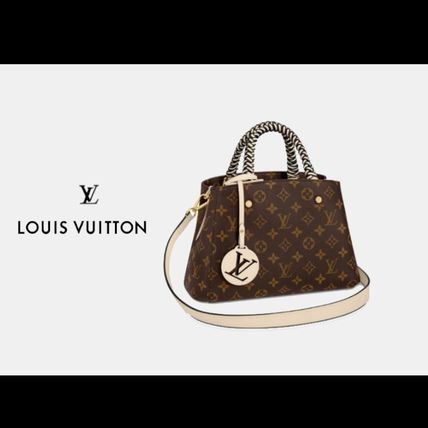 Louis Vuitton MONTAIGNE 2020 SS Monogram Casual Style Canvas 2WAY Leather Elegant Style 