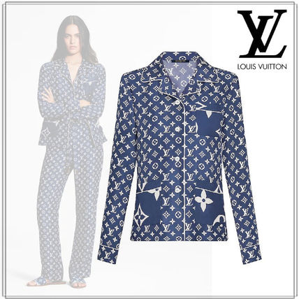 Louis Vuitton 2020 SS Monogram Silk Logo Lounge  Sleepwear