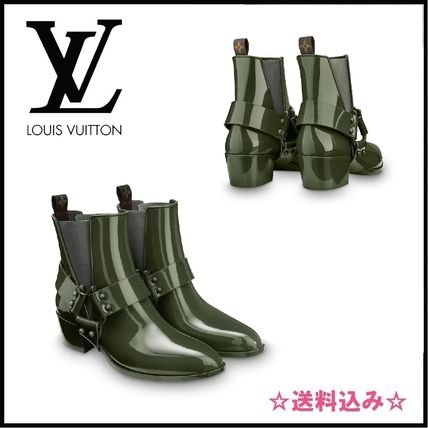 Louis Vuitton 2020 SS Plain Elegant Style Logo Ankle  Booties Boots