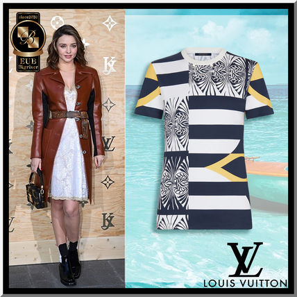 Louis Vuitton 2020 SS Crew Neck Stripes Cotton Short Sleeves T Shirts