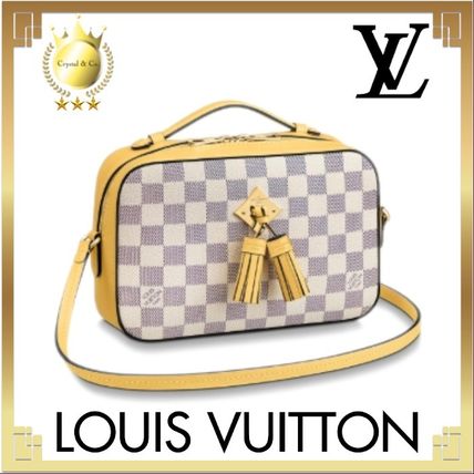 Louis Vuitton DAMIER AZUR 2020 SS Monogram Casual Style Canvas Tassel 2WAY Bi color Leather 