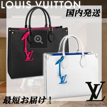 Louis Vuitton 2WAY Leather Logo Totes M56081 M56080 