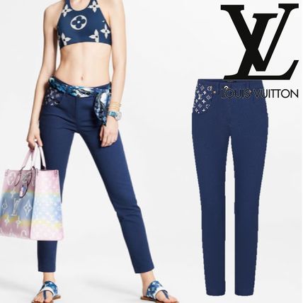 Louis Vuitton 2020 SS Monogram Casual Style Street Style Plain Cotton Long 