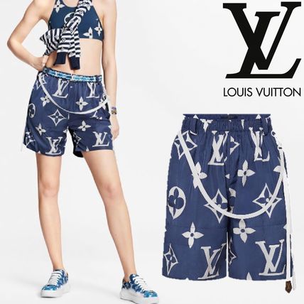 Louis Vuitton 2020 SS Printed Pants Short Monogram Casual Style Nylon Shorts 