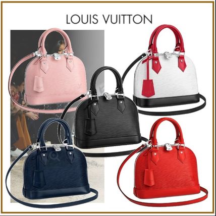 Louis Vuitton ALMA 2020 SS Blended Fabrics 2WAY Bi color Plain Leather Elegant Style 