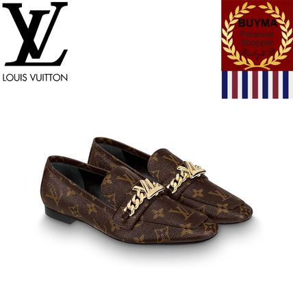 Louis Vuitton MONOGRAM 2018 19AW Monogram Plain Toe Unisex Leather Elegant Style 1A4XD4 