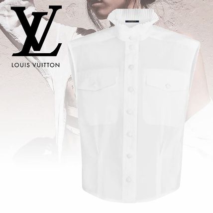Louis Vuitton 2019 20AW Blended Fabrics Sleeveless Plain Cotton Tanks  Camisoles 1A62G5 