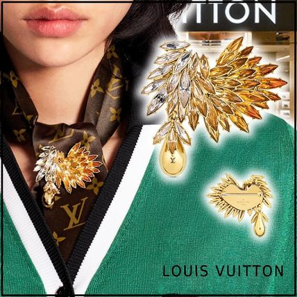 Louis Vuitton 2020 Cruise 2020 CRUISE PETAL STRASS BROOCH gold more accessories MP2571 