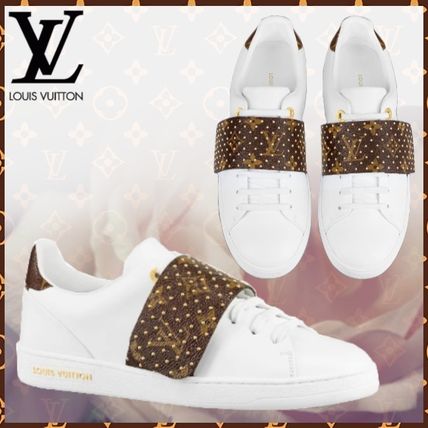 Louis Vuitton MONOGRAM Monogram Plain Toe Rubber Sole Blended Fabrics Studded 