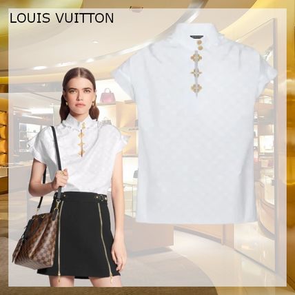 Louis Vuitton MONOGRAM 2020 SS Monogram Casual Style Cotton Medium Short Sleeves 1A5M05 