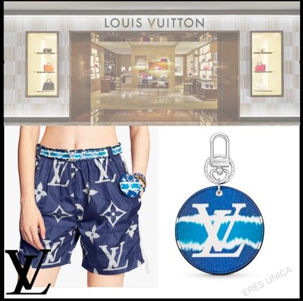 Louis Vuitton 2020 SS Monogram Leather Logo Keychains  Bag Charms 