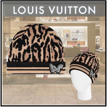 Louis Vuitton 2019 20AW 2019 20AW LEOGRAM HAT leopard kint hats M75875 