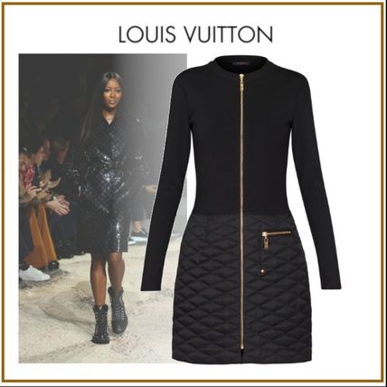 Louis Vuitton 2020 Cruise Crew Neck Short A line Nylon Blended Fabrics Long Sleeves 