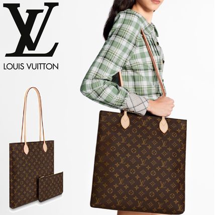 Louis Vuitton 2020 SS Monogram Canvas A4 2WAY Office Style Totes 