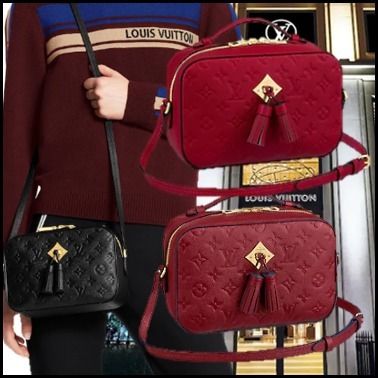 Louis Vuitton MONOGRAM EMPREINTE 2019 20AW 2019 20AW SAINTONGE cherry berry noir scarlet shoulder bags M44606 M44593 M44795 