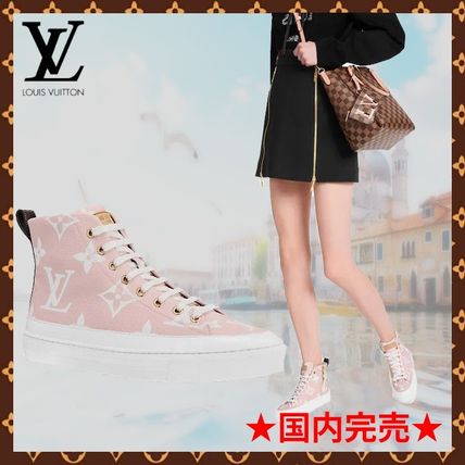 Louis Vuitton Monogram Street Style Plain Leather Logo Low Top Sneakers 1A5U0F 