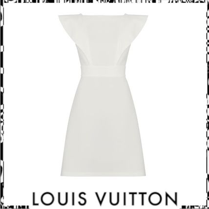 Louis Vuitton 2020 SS Knee Length Dress With Belt And Wing Sleeve 1A5M1O 