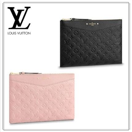 Louis Vuitton MONOGRAM EMPREINTE 2020 SS Monogram Plain Leather Elegant Style Clutches 
