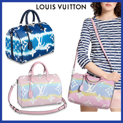 Louis Vuitton SPEEDY 2020 SS Tropical Patterns Unisex Canvas Blended Fabrics Tie dye 2WAY 