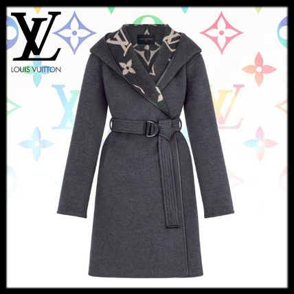 Louis Vuitton 2020 21AW Monogram Wool Plain Long Elegant Style Coats 1A82GO 