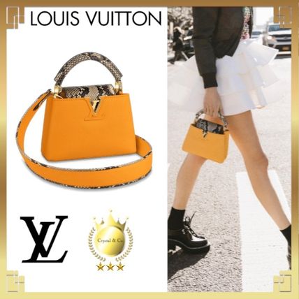 Louis Vuitton CAPUCINES 2020 SS Casual Style Calfskin 2WAY Leather Party Style Office Style 