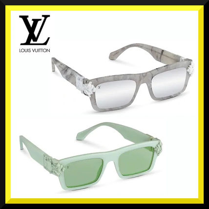 Louis Vuitton Unisex Street Style Square Sunglasses
