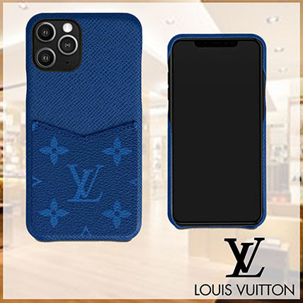Louis Vuitton TAIGA 2020 SS Monogram Unisex Leather Logo iPhone 11 Pro Smart Phone Cases 