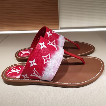 Louis Vuitton 2020 SS Flower Patterns Monogram Open Toe Platform Street Style 1A7TRF 