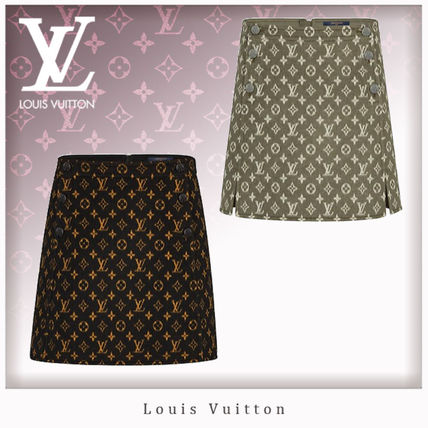 Louis Vuitton 2019 SS Monogram Wool Mini Skirts