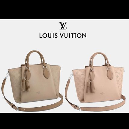 Louis Vuitton MAHINA 2020 Cruise Monogram Casual Style Tassel 2WAY Leather Handbags 