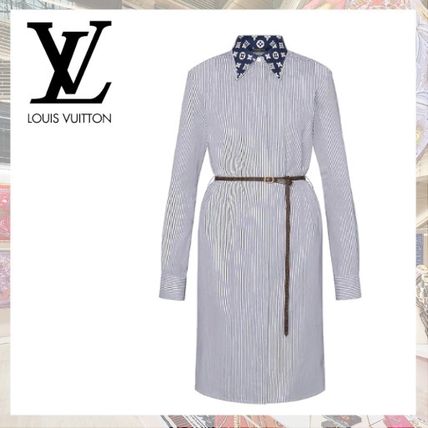 Louis Vuitton 2020 SS Stripes Monogram Casual Style Blended Fabrics Long Sleeves 1A7SES 