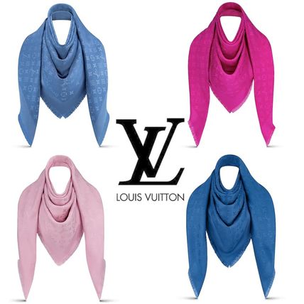 Louis Vuitton MONOGRAM Monogram Wool Silk Shawls M73656 M76064 M76334 M76335 