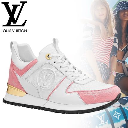 Louis Vuitton 2020 SS Monogram Plain Toe Rubber Sole Lace up Casual Style Unisex 