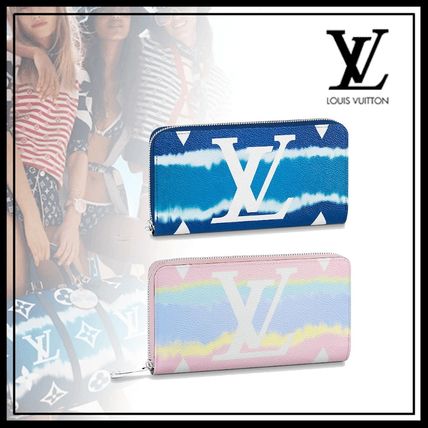 Louis Vuitton ZIPPY WALLET 2020 SS Monogram Calfskin Canvas Tie dye Leather Long Wallet 