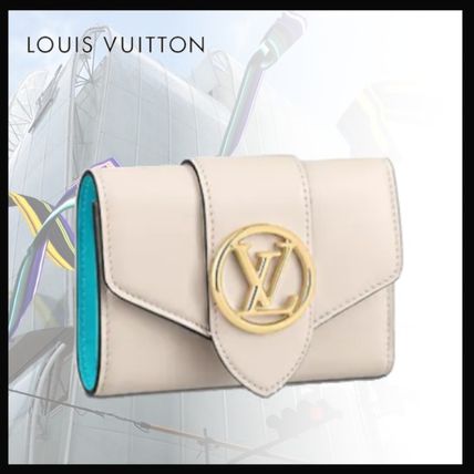Louis Vuitton Plain Leather Folding Wallet Folding Wallets M69176 