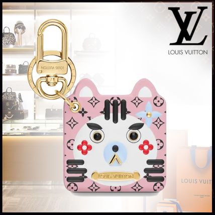 Louis Vuitton MONOGRAM Fun Face Cat Bag Charm And Key Holder M68452 