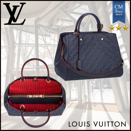 Louis Vuitton MONTAIGNE 2020 SS Monogram 2WAY Leather Crossbody Logo Handbags 