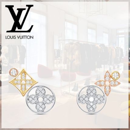 Louis Vuitton Party Style 18K Gold Elegant Style Earrings 