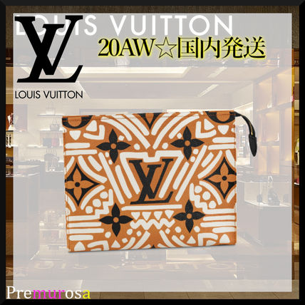 Louis Vuitton 2020 21AW Monogram Casual Style Canvas Elegant Style Logo Clutches M45477 